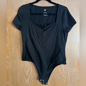 XL SO Black Body Suit with two snaps